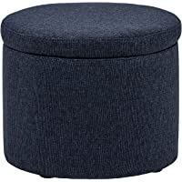 Marca Amazon - Rivet Madison - Otomana con tapa para almacenaje- 50-8 cm de ancho (azul vaquero)